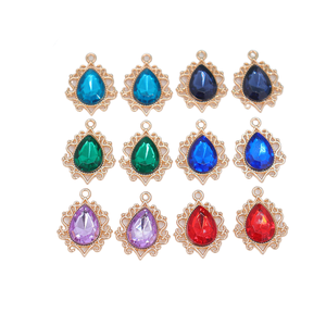 Colgante de piedras preciosas exóticas que conserva el color electroforético de aleación qixian con collar de horquilla simple pequeño de alto grado - Product Image 1