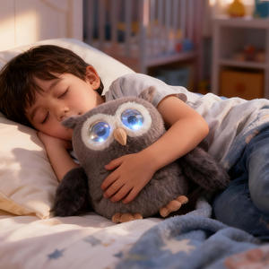 Hibou Interactif Intelligent avec IA, Dialogue Vocal, Double Œil, Émotions, pour WIFI, Peluche Super Douce - Product Image 2