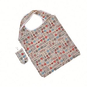 Bolsa de Compras Plegable de Poliéster RPET 190T con Logotipo Personalizado, Bolsa de Supermercado Reutilizable Ecológica - Product Image 4