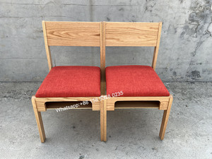 Chaise <span class=keywords><strong>Sarah</strong></span> Vente en gros de chaise d'église en bois de chêne de haute qualité Chaise de banquet empilable - Product Image 5