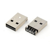 Conector USB A macho, placa de fregadero de ángulo recto, conector macho tipo a para PCB