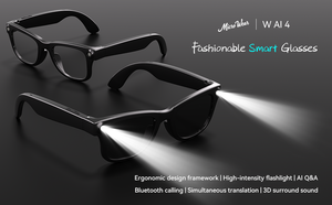 Lunettes intelligentes d'interprétation simultanée avec audio portable, micro et haut-parleurs par Torch-it - Lunettes Bluetooth intelligentes - Product Image 4