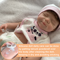 Poupée Reborn en Silicone Intégral de 18 Pouces, Jouet Doux et Réaliste pour Fille, Modèle de Dessin Animé Tendance, Anatomiquement Correcte, Éducative, pour Bébé Endormi
