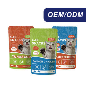 Ração para Gatos Halal Certificada Atacado Sabor Salmão/Tuna Estilo Pate Ração Úmida para Gatos em Pacote Delicioso 85g Pet Snacks Treat - Product Image 2