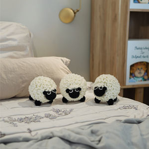 Ovejas tierra hecha a mano bordada felpa algodón orgánico Adorable respetuoso con el medio ambiente alivio del estrés juguete regalo perfecto para cualquier edad Piggy Bag - Product Image 6