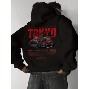 Top <b>Quality</b> 100% Cotton Men's Hoodies Sweatshirts Pullover Streetwear Tracksuits Heavyweight Puff Printing Hoodie - Product Image 1