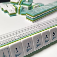 Jeu de Mahjong Américain Thème Océan, Tuiles de Mahjong en Acrylique Nacré avec Joker, Jeu de Mahjong Vie Marine, Vacances à la Plage, Vente en Gros