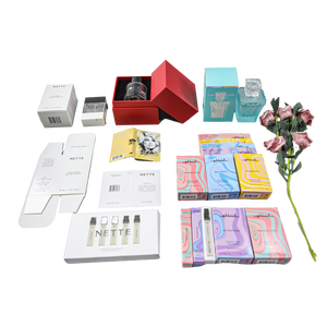 sample perfume pack Fold card mini 5ml fragrance bottle formal cardboard blank gift perfume box with paper card for printing