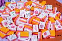 Juego de Fichas de Mahjong Americanas de Lujo HIMORE, Color Naranja, 160 Piezas, Acrílico de Cuatro Capas Grabado, para Noches de Juego y Póker