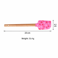 Spatule en silicone de taille moyenne pour la Saint-Valentin, transfrontalière, avec motif imprimé, pour pâtisserie et crème, compatible contact alimentaire