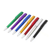 Pulpen Gel 0.5mm Retractable Plastik Logo Custom Iklan Bisnis Hemat Biaya