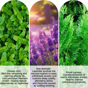 Bâton inhalateur d'oxygène vide pour l'entraînement respiratoire, avec huile essentielle de lavande, pour soulager l'anxiété et favoriser une meilleure respiration, parfum Rave - Product Image 3