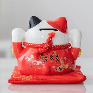 4.5 pouces 11*10*11cm Figurine japonaise cadeau en céramique Fortune chat porte-bonheur <span class=keywords><strong>Maneki</strong></span> <span class=keywords><strong>Neko</strong></span> tirelire pour l'ouverture d'une entreprise - Product Image 3