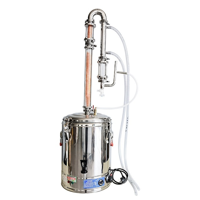 Household Small Commercial Hydrosol Distillation Machine Stainless Steel Essential Oil Extraction Equipment Electric Heating