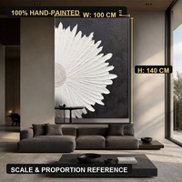 Peinture à l'huile florale minimaliste italienne sur toile texturée, grande taille, sans cadre, vente en gros de tableaux et d'art mural pour entrée et salon