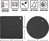 Maniques de four en silicone résistantes à la chaleur, tapis antidérapant en silicone, dessous de plat pour la cuisine, pour saisir casseroles, ouvrir les bocaux et protéger le comptoir
