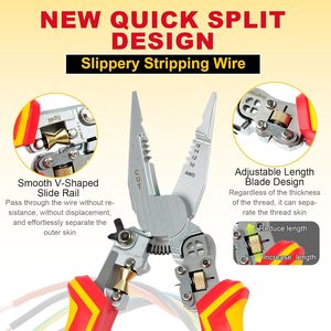 9-in-1 Multifunctional Thickened Electrician Plier <b>Wire</b> Stripping Cable Cutting <b>Crimping</b> Power Test <b>Wire</b> Pulling DIY Auto - Product Image 3