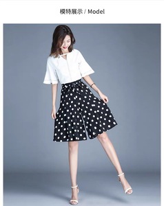 <span class=keywords><strong>Pantaloni</strong></span> in Chiffon elasticizzati a quattro lati gonna pantaloncini larghi da <span class=keywords><strong>donna</strong></span> taglie forti da <span class=keywords><strong>donna</strong></span> - Product Image 3