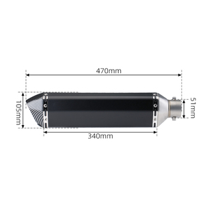 Escape Universal para Motocicleta de 51 mm, Silenciador de 470 mm para Nmax Aerox <span class=keywords><strong>Z400</strong></span> Z250 NINJA400 Yamaha R3 Z125 Ninja250 <span class=keywords><strong>Honda</strong></span> Pcx160 - Product Image 6