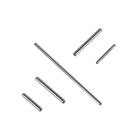 Barre droite double filetée intérieurement en titane G23 pour piercing corporel – Tige de remplacement pour langue, téton, hélix