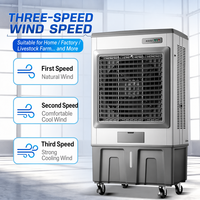 Refroidisseur d'air industriel grande capacité 200L, ventilateur mobile, climatiseur à remplissage automatique d'eau pour 230m² avec corps en alliage