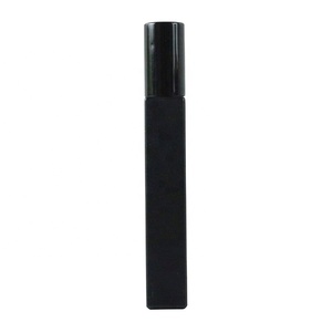 <b>10ml</b> Thick Wall Essential Oil Glass Roll on <b>Bottle</b> Square Slim Shape <b>10ml</b> Black Roller <b>Bottle</b> for Perfume - Product Image 1