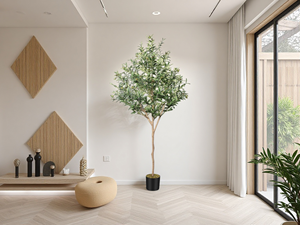 Plantas Artificiales en Maceta de Plástico de Altura Personalizada, Plantas Verdes, Olivo Artificial Grande para Decoración de Hogar, Sala de Estar, Oficina, Hotel, Restaurante - Product Image 6