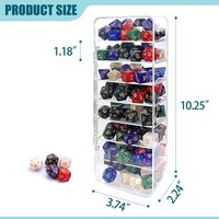 Boîte de rangement transparente pour dés en acrylique, organisateur pour collection de dés de jeux de société