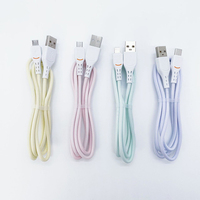 Kabel USB V8 Micro USB 3.0, kualitas Premium nilon 1FT Meter 3A kabel Data tipe-c untuk Android