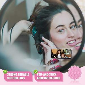 Support de téléphone en silicone à double aspiration de 19 tasses Support de téléphone à aspiration forte mains libres Support mural pour danser <span class=keywords><strong>Tiktok</strong></span> - Product Image 5