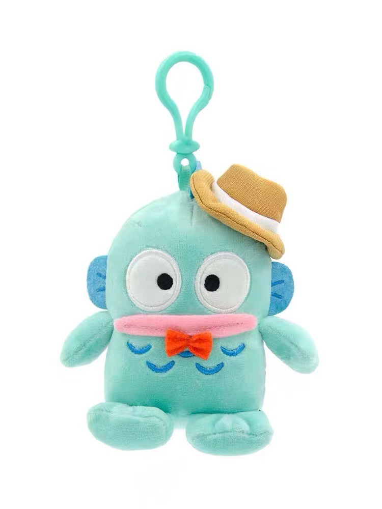 Pendentif demi-poisson chapeau 11cm