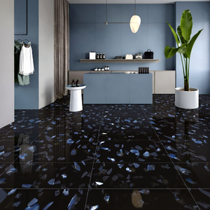 High glossy Topaz Black Royal Delton Edition Chevron Decorative Glazed <b>Tile</b> 600x1200mm (S) - Product Image 1