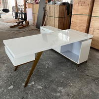 2026 dernière conception Corian Solid Surface PDG meubles support Table d'étude pour bureau à domicile ordinateur bureau
