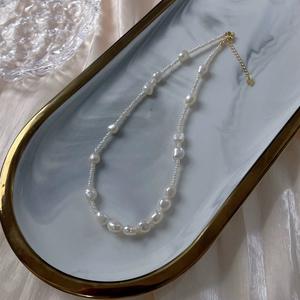 Collar de Perlas Barrocas de Alta Gama Chapado en Plata S925 y Oro de 18K para Mujer, Versátil, Ligero y Lujoso con Forma Natural, Moderno y de Nicho - Product Image 3