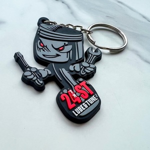 Tùy Chỉnh 3D 2D Anime Keychain Logo Cao Su Dây Đeo Phim Hoạt Hình Mặt Dây Chuyền Boba Móc Chìa Khóa Quyến Rũ Puffy Hoạt Hình Precio Mềm PVC Móc Khóa - Product Image 5