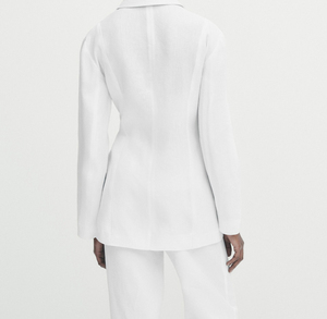 Automne <span class=keywords><strong>femme</strong></span> blanc Blazer revers <span class=keywords><strong>grande</strong></span> <span class=keywords><strong>taille</strong></span> femmes <span class=keywords><strong>veste</strong></span> bureau porter dame mode <span class=keywords><strong>femme</strong></span> surdimensionné respirant lin <span class=keywords><strong>veste</strong></span> - Product Image 6