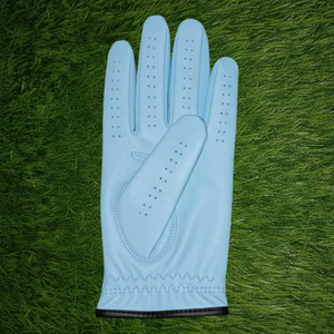 Guante de Golf de Piel Cabretta Azul Claro, Transpirable, para Mano Izquierda, con Cierre de Gancho y Bucle, para Uso Deportivo, el Más Vendido para Mano Derecha - Product Image 2