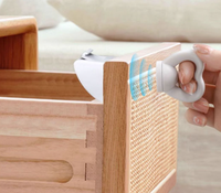 Verrou de sécurité magnétique pour armoire, clé magnétique en forme de cœur invisible sans perçage, loquet de tiroir à l'épreuve des bébés pour la sécurité des placards