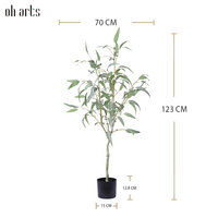 OH ARTS Arbres artificiels, arbre d'eucalyptus artificiel d'intérieur, plante artificielle, grand bonsaï artificiel pour intérieur et extérieur