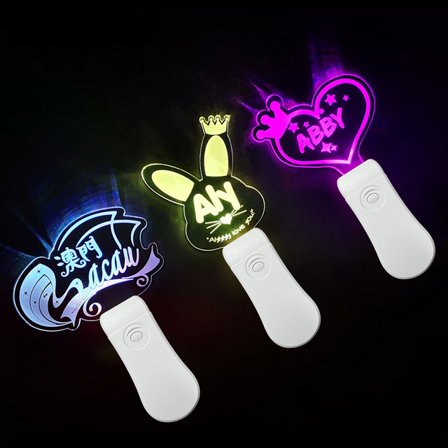 OEM Multicolor Japan Korea Fans Customized Logo Acrylic Led Light Stick Glow Wand Stick Lightstick For Concert Lightsticks