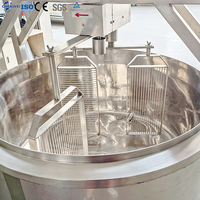 Cuve à fromage à pâte molle à capacité personnalisable, chauffage à la vapeur ou électrique, pour usine laitière