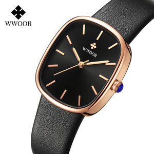 Orologio al Quarzo Elegante Retrò da Donna WWOOR 8881, Quadrante Piccolo Quadrato con Vetro Squisito, Impermeabile, Cinturino in Pelle, Stile Business - Product Image 2