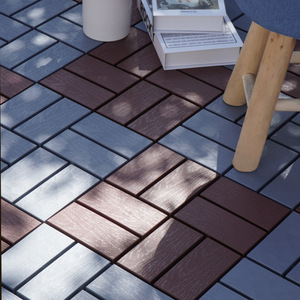 กระเบื้องพื้นพลาสติกแบบประกบติดตั้งเองสำหรับระเบียงสวนลานบ้าน - Product Image 5