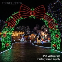 Arche de Noël géante à LED pour l'extérieur, motif lumineux imperméable IP65 pour parcs à thème, centres commerciaux et décoration de place publique