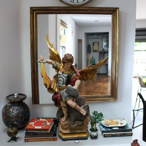 Nouveau Design S. Michele archange Statue Art chrétien décor à la maison Souvenir religieux résine catholique produits religieux noël - Product Image 3