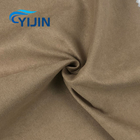Tissu en daim extensible tissé double face, type trame, écologique, pour vestes coupe-vent, pantalons et vêtements de sport, brossé 100%
