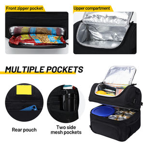 <span class=keywords><strong>Sac</strong></span> à lunch thermoscellé en polyester personnalisé pour congélateur avec deux compartiments et porte-vaisselle <span class=keywords><strong>sac</strong></span> <span class=keywords><strong>isotherme</strong></span> marin - Product Image 3