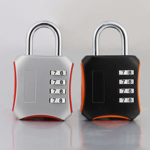 Mechanical Combination <b>Padlock</b> Zinc Alloy 6.2mm Shackle Lockable Indoor Outdoor Storage Security Lock Silver Black - Product Image 1