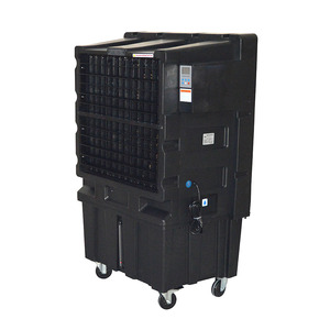 Portátil 550W Revisión de aire acondicionado Evaporativo Piso Pie Agua Enfriador de aire Bomba Protección 100L para espacios grandes - Product Image 1