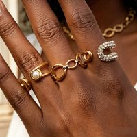 Bagues en perles de verre de mode haut de gamme Gaovo, plaquées or 18 carats, résistantes au ternissement, en acier inoxydable et en acier titane, bijoux pour femmes